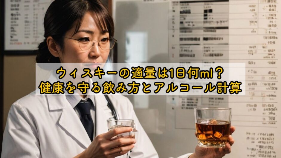 ウィスキーの適量は1日何ml？健康を守る飲み方とアルコール計算