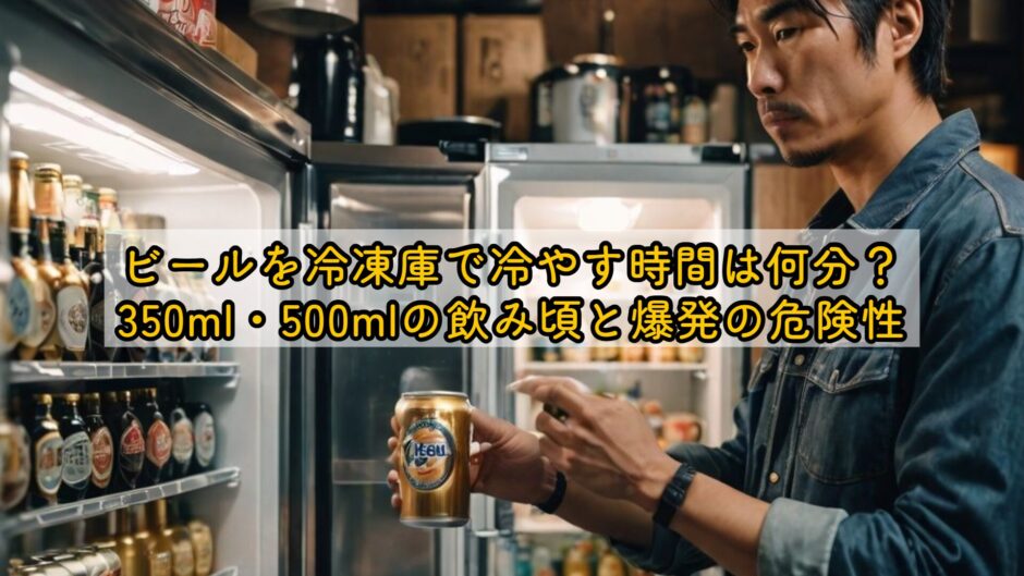 ビールを冷凍庫で冷やす時間は何分？350ml・500mlの飲み頃と爆発の危険性