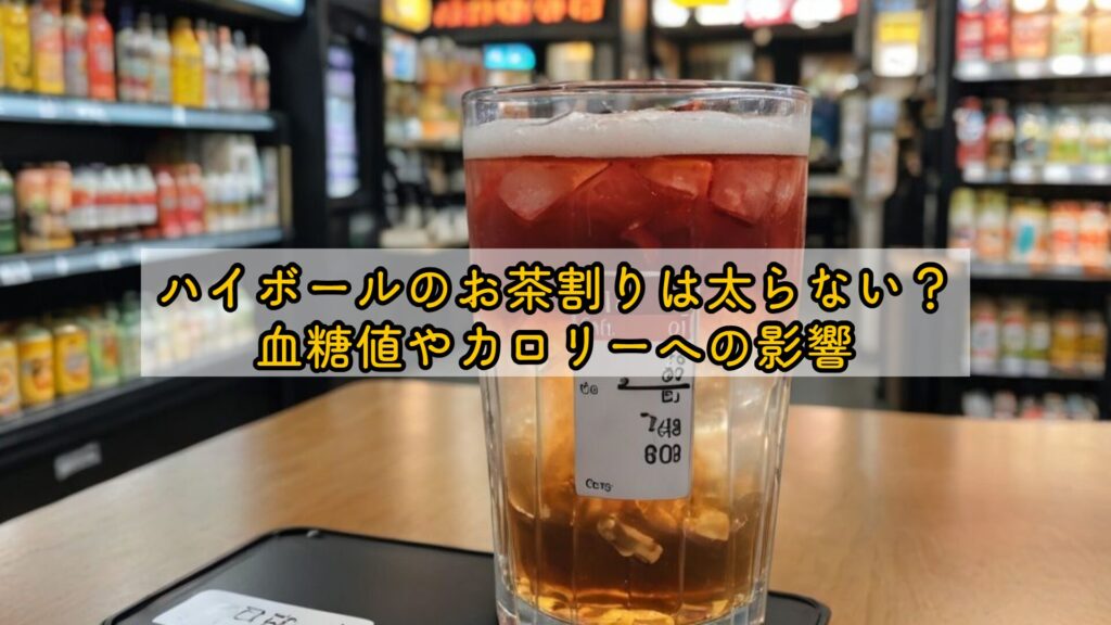 ハイボールのお茶割りは太らない?血糖値やカロリーへの影響