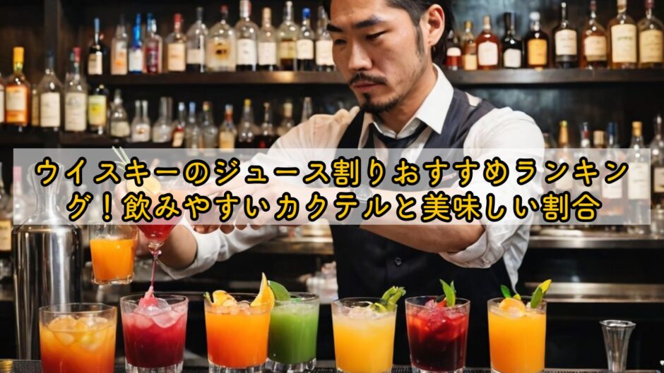 ウイスキーのジュース割りおすすめランキング！飲みやすいカクテルと美味しい割合