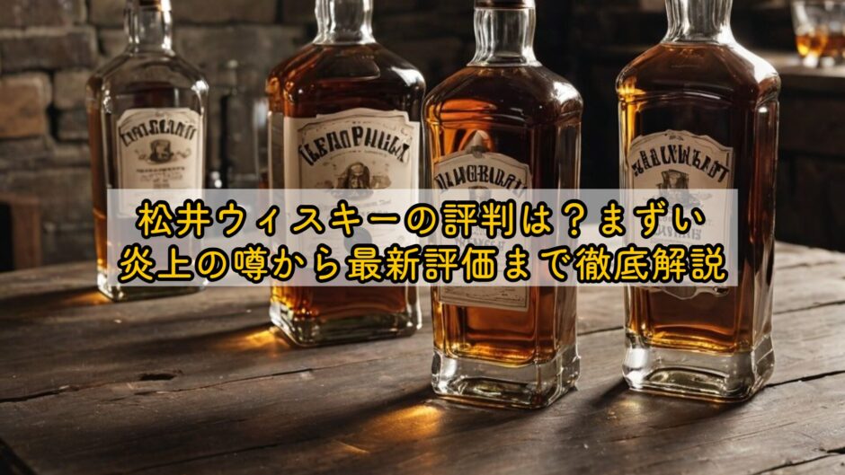 松井ウィスキーの評判は？まずい・炎上の噂から最新評価まで徹底解説