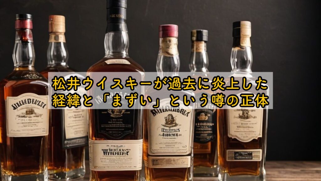松井ウイスキーが過去に炎上した経緯と「まずい」という噂の正体