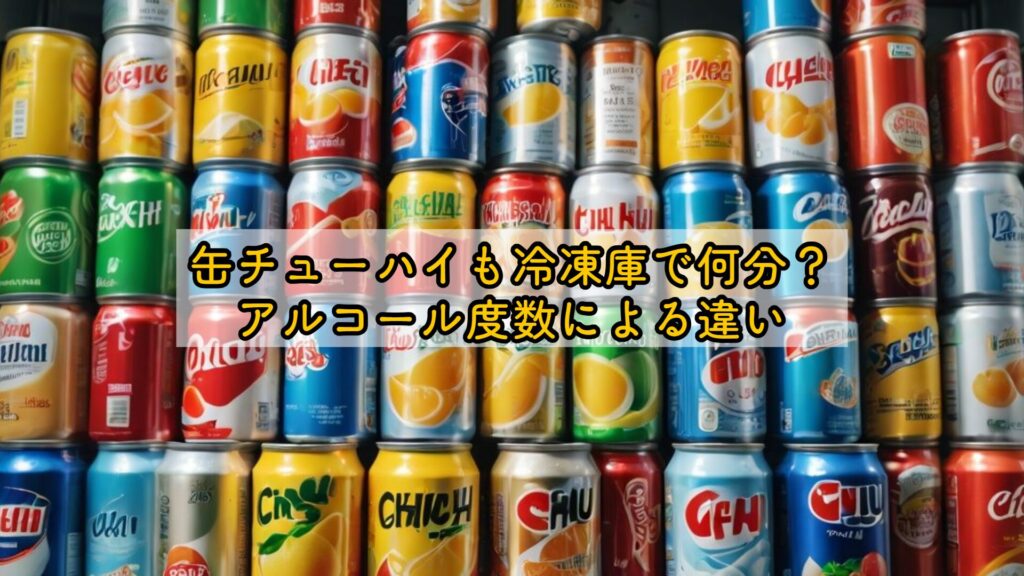 缶チューハイも冷凍庫で何分?アルコール度数による違い