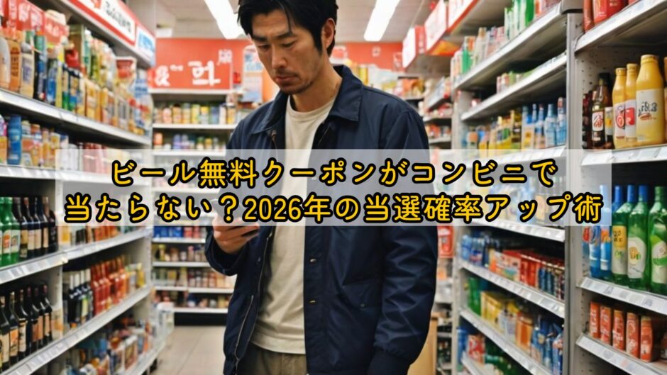 ビール無料クーポンがコンビニで当たらない？2026年の当選確率アップ術