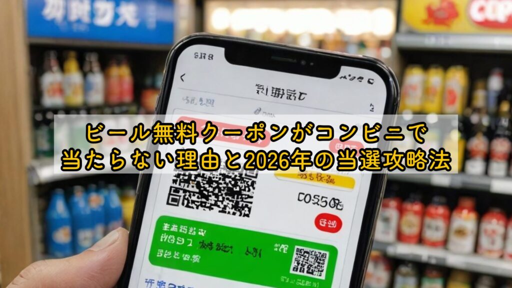ビール無料クーポンがコンビニで当たらない理由と2026年の当選攻略法