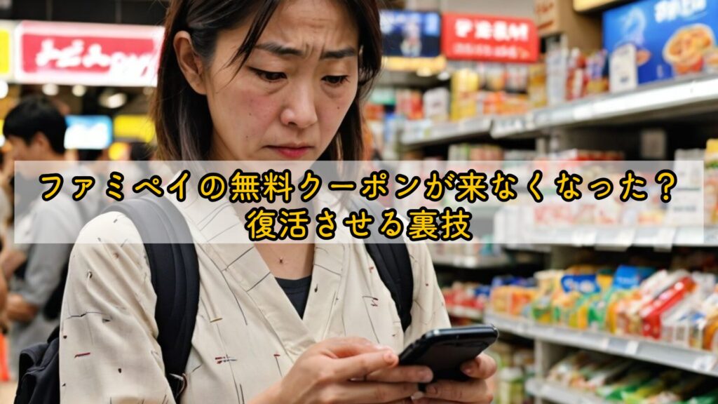 ファミペイの無料クーポンが来なくなった？復活させる裏技