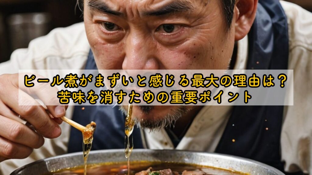 ビール煮がまずいと感じる最大の理由は？苦味を消すための重要ポイント