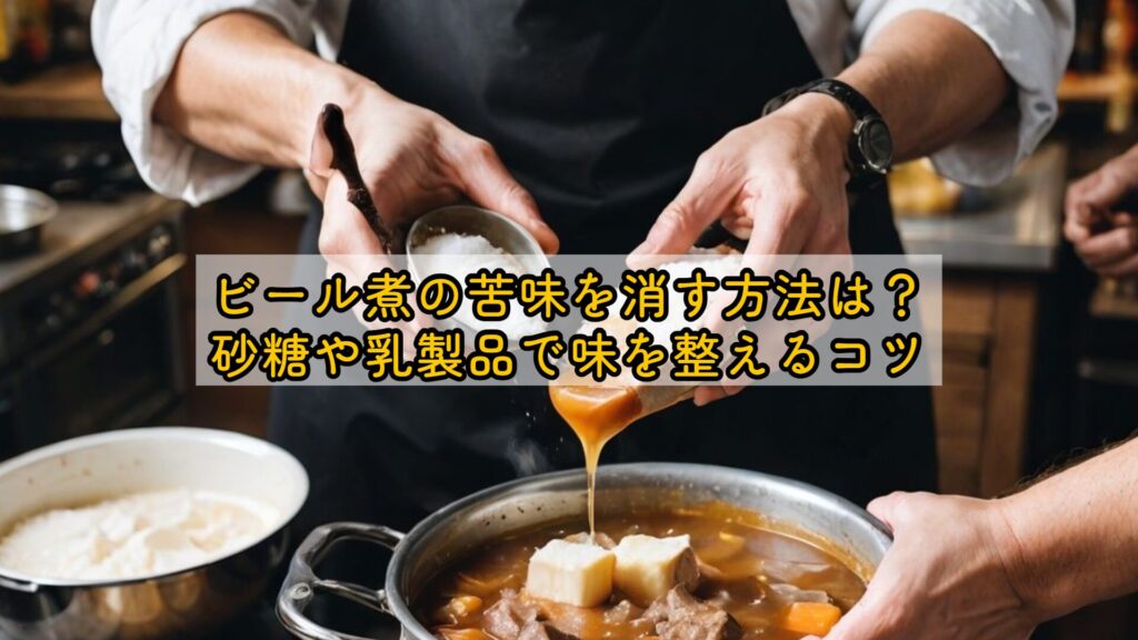 ビール煮の苦味を消す方法は？砂糖や乳製品で味を整えるコツ