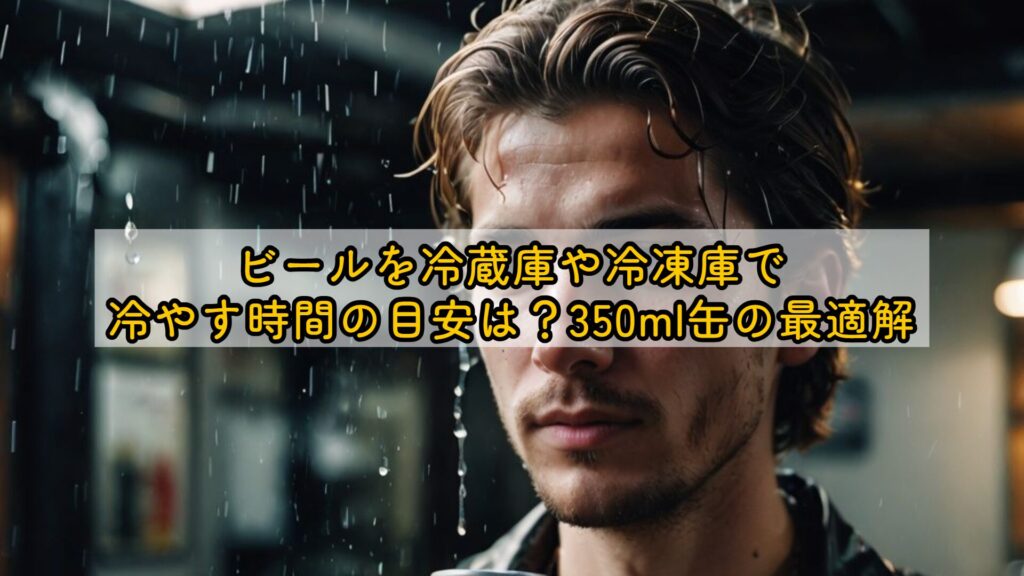 ビールを冷蔵庫や冷凍庫で冷やす時間の目安は?350ml缶の最適解