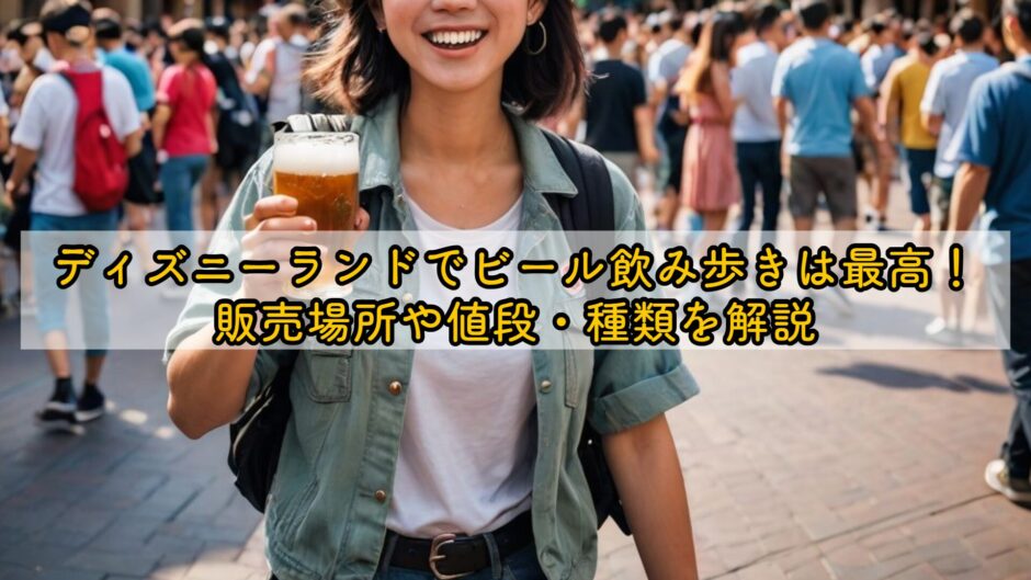 ディズニーランドでビール飲み歩きは最高！販売場所や値段・種類を解説