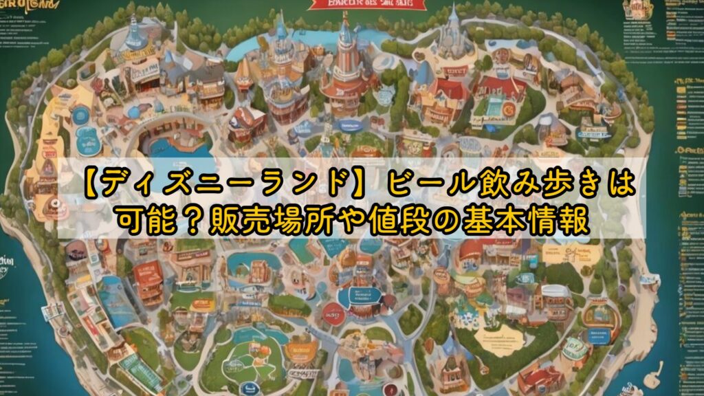 【ディズニーランド】ビール飲み歩きは可能?販売場所や値段の基本情報