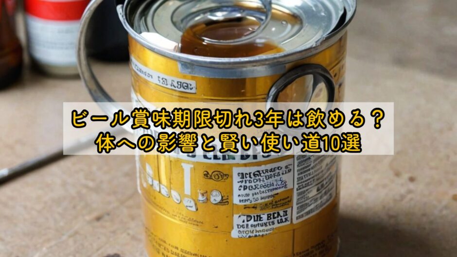 ビール賞味期限切れ3年は飲める？体への影響と賢い使い道10選