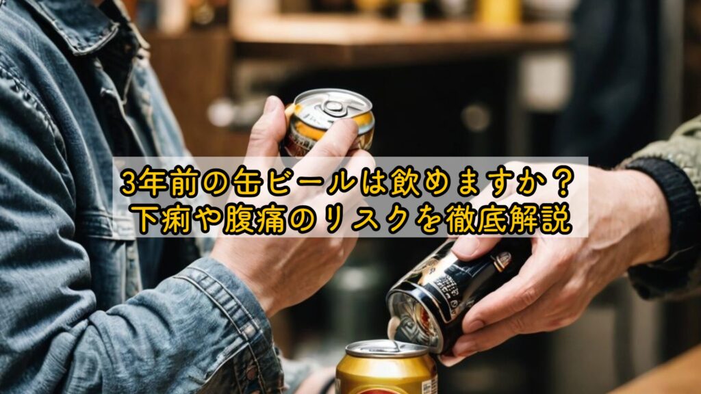 3年前の缶ビールは飲めますか?下痢や腹痛のリスクを徹底解説