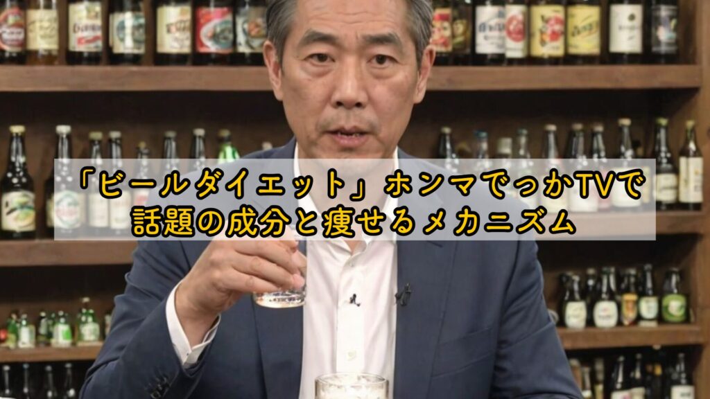 「ビールダイエット」ホンマでっかTVで話題の成分と痩せるメカニズム