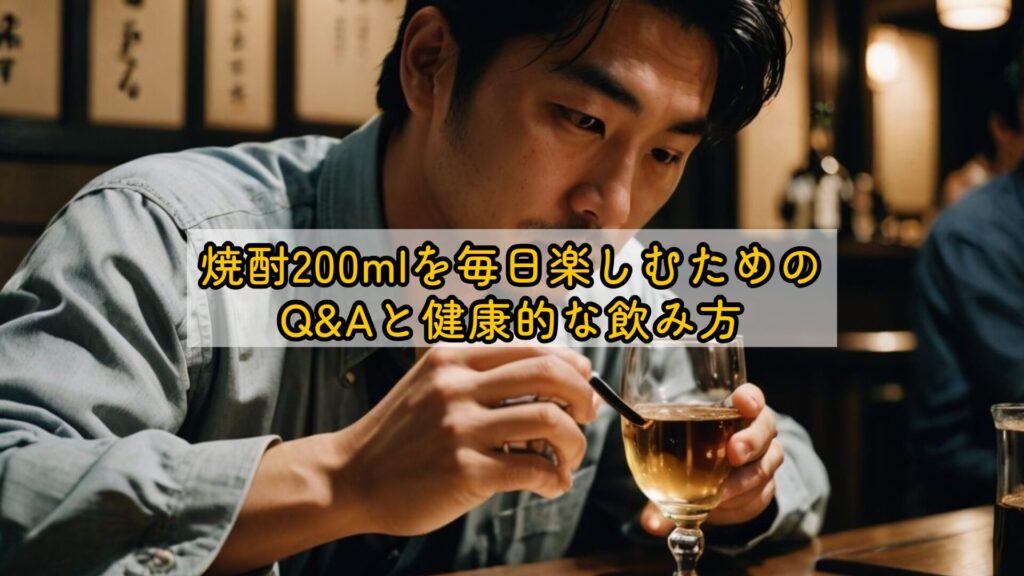 焼酎200mlを毎日楽しむためのQ&Aと健康的な飲み方