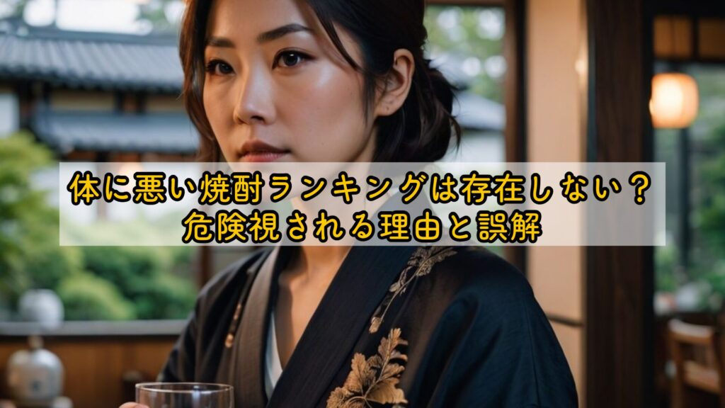 体に悪い焼酎ランキングは存在しない?危険視される理由と誤解