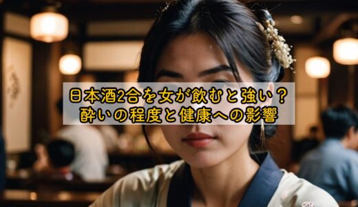 日本酒2合を女が飲むと強い？酔いの程度と健康への影響