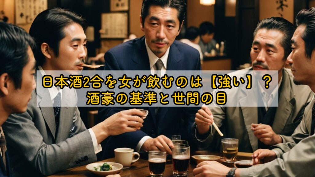 日本酒2合を女が飲むのは【強い】?酒豪の基準と世間の目
