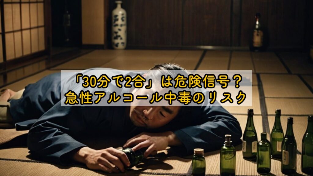 「30分で2合」は危険信号?急性アルコール中毒のリスク