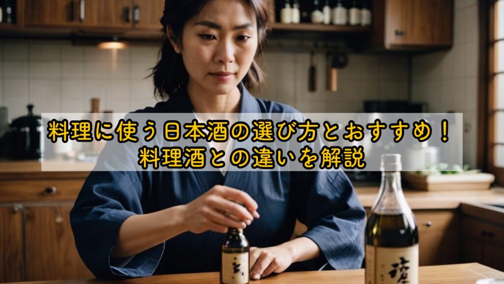 料理に使う日本酒の選び方とおすすめ!料理酒との違いを解説
