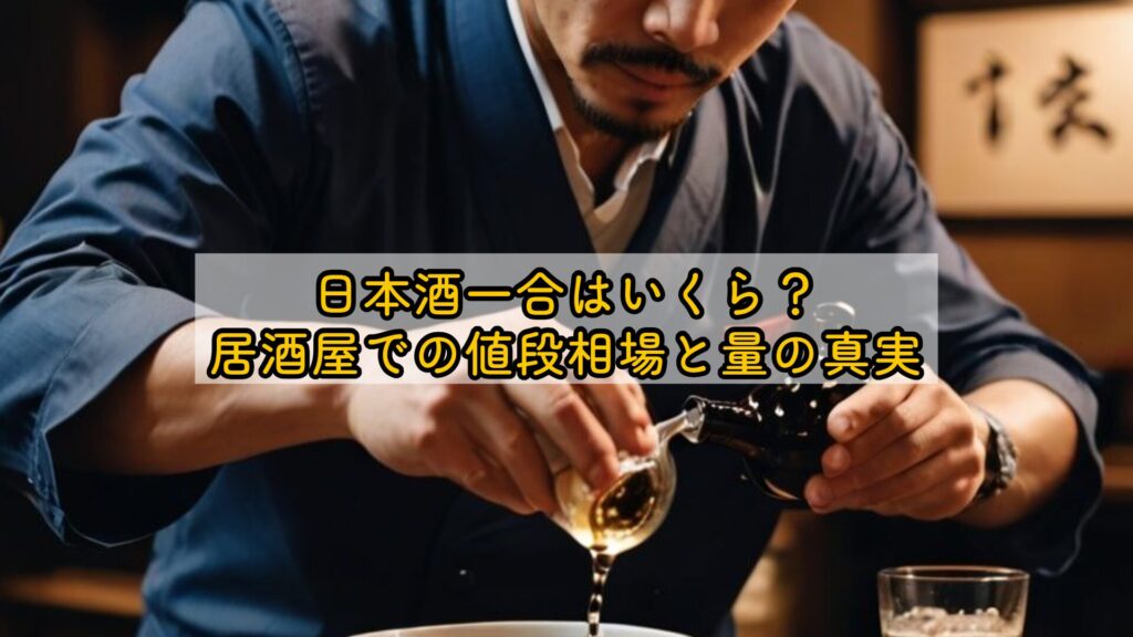 日本酒一合はいくら?居酒屋での値段相場と量の真実