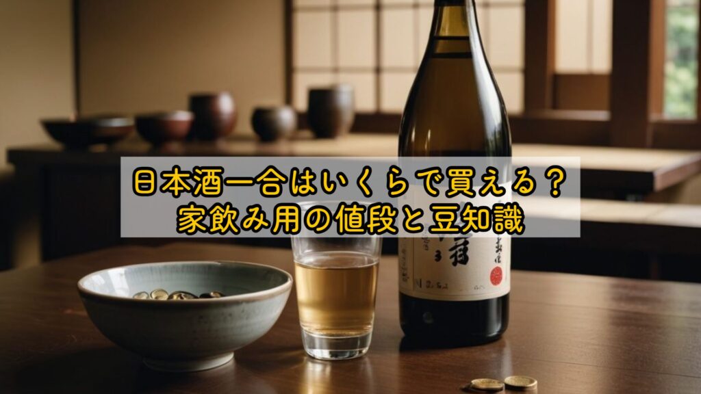 日本酒一合はいくらで買える?家飲み用の値段と豆知識