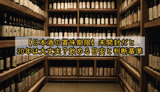 【日本酒の賞味期限】未開封だと20年は大丈夫？飲める目安と判断基準