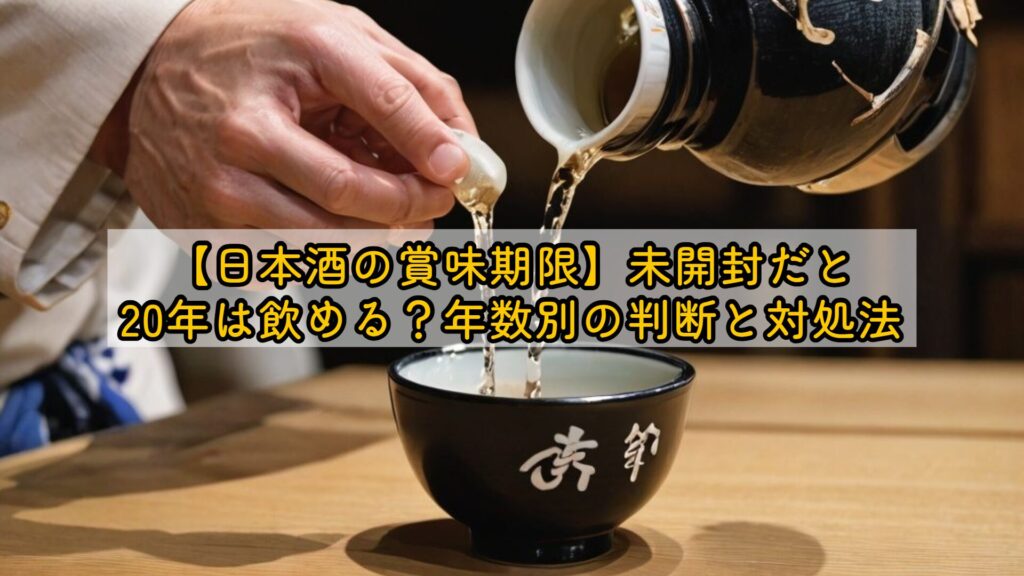 【日本酒の賞味期限】未開封だと20年は飲める?年数別の判断と対処法