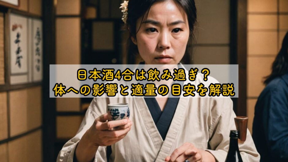 日本酒4合は飲み過ぎ？体への影響と適量の目安を解説
