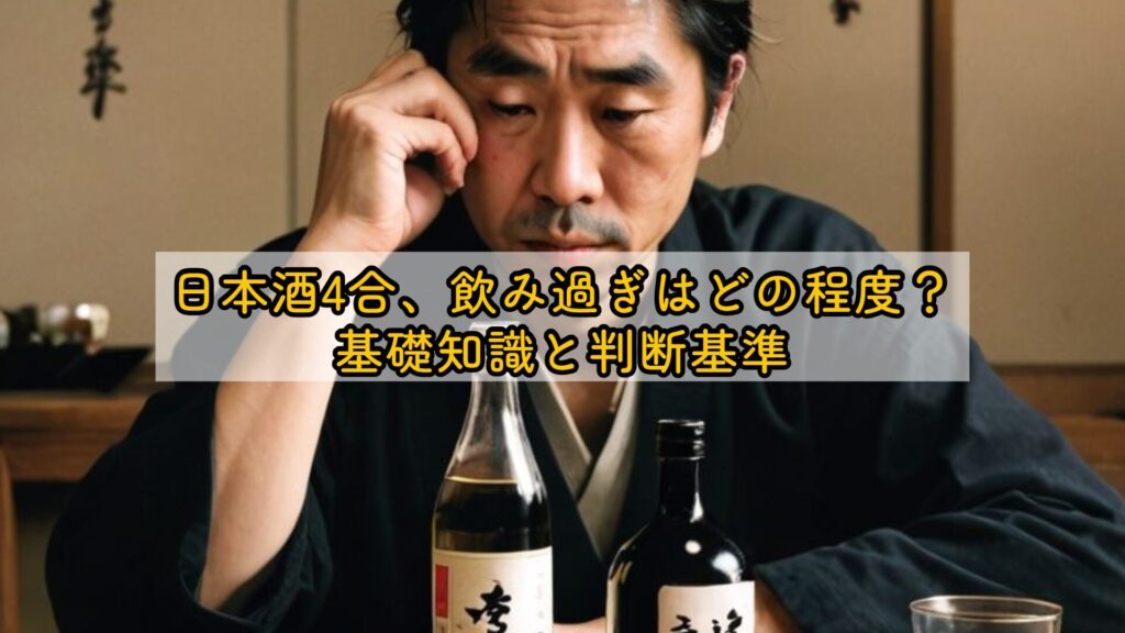 日本酒4合、飲み過ぎはどの程度?基礎知識と判断基準