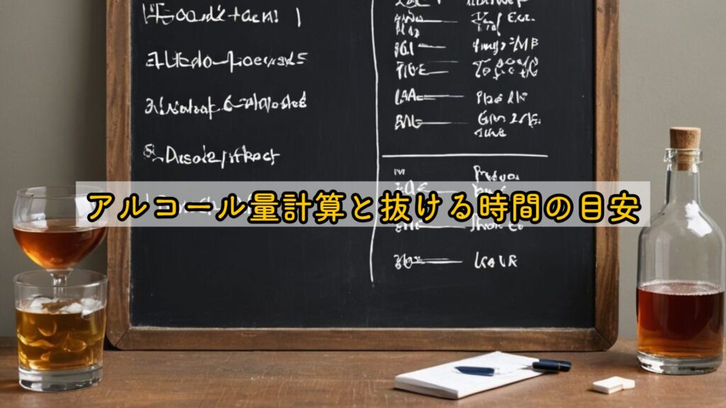 アルコール量計算と抜ける時間の目安