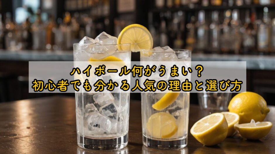 ハイボール何がうまい？初心者でも分かる人気の理由と選び方