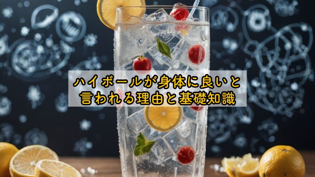 ハイボールが身体に良いと言われる理由と基礎知識