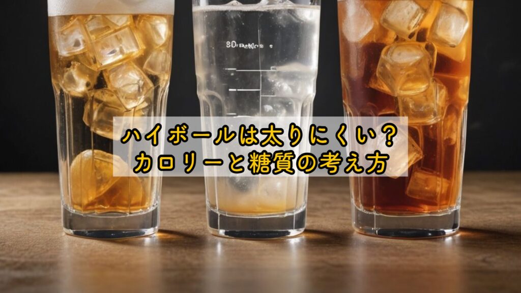 ハイボールは太りにくい?カロリーと糖質の考え方