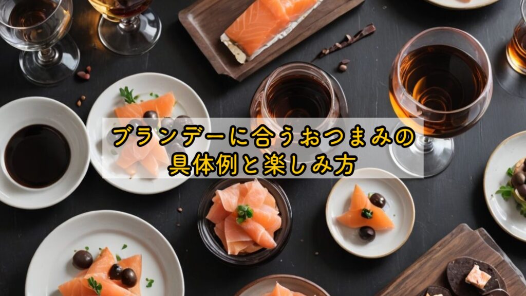 ブランデーに合うおつまみの具体例と楽しみ方