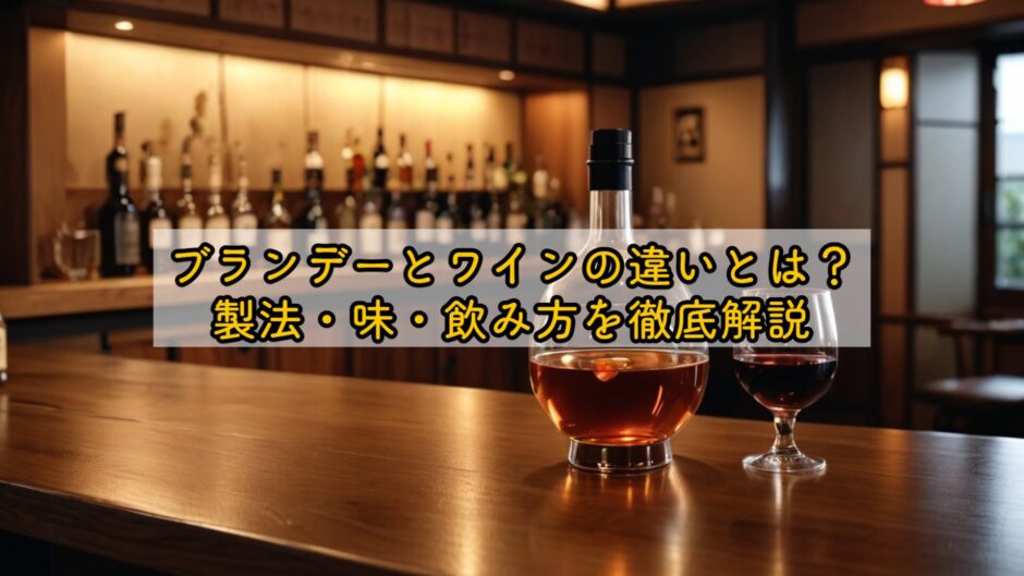 ブランデーとワインの違いとは？製法・味・飲み方を徹底解説