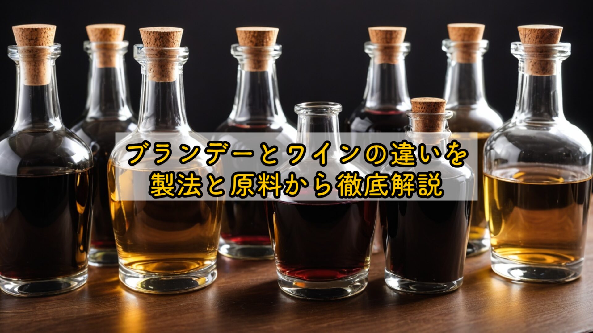 ブランデーとワインの違いを製法と原料から徹底解説