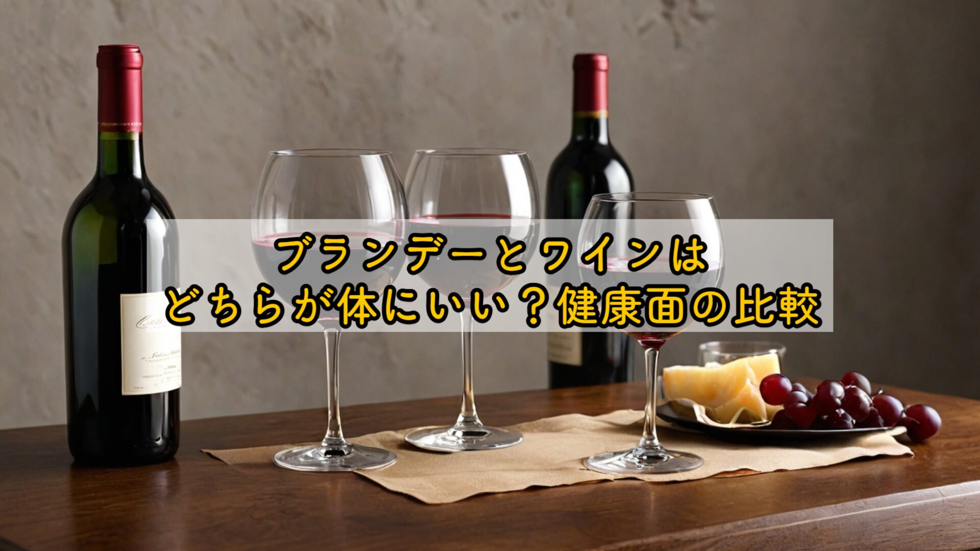 ブランデーとワインはどちらが体にいい?健康面の比較