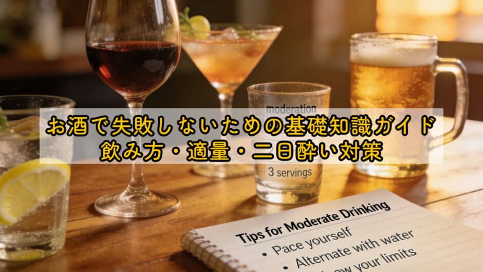 お酒で失敗しないための基礎知識ガイド｜飲み方・適量・二日酔い対策
